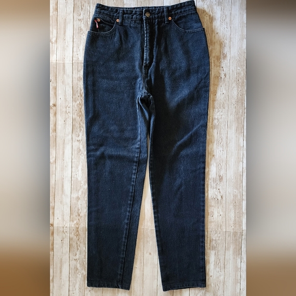 Vintage Bongo Black Jeans High Rise Tapered Leg USA Size 13 Special Reserve - Picture 1 of 6